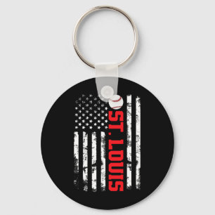 St. Louis Honkbal Usa Vlag Sleutelhanger