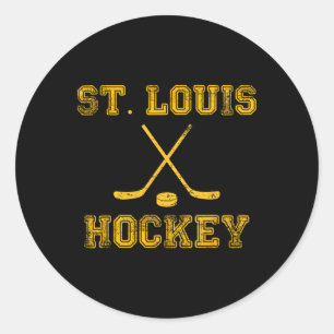 St. Louis Ice Hockey Sticks State Outile STL T-shi Ronde Sticker