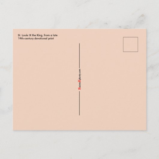St. Louis IX de Koning (PM 05) Briefkaart (Achterkant)