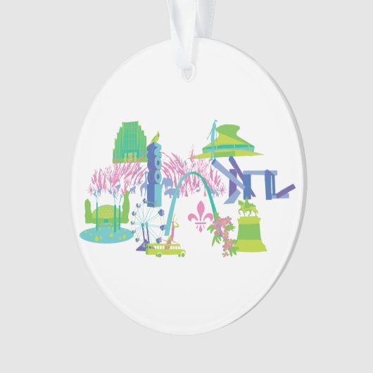 St. Louis Landmark Acrylic Circle Ornament (voorkant)