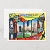 St. Louis, Missouri Big Letters Briefkaart (Voorkant / Achterkant)