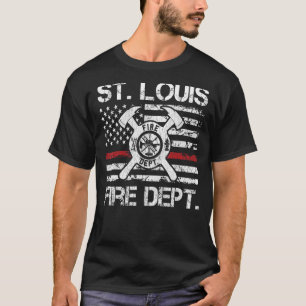 St Louis Missouri Fire Department Thin Red Line Fi T-shirt