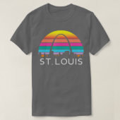 St Louis Missouri Gateway Arch Retro Mississippi R T-shirt (Design voorkant)