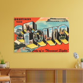 St. Louis, Missouri - Grote Letter Scenes 2 Canvas Afdruk (Insitu (Woonkamer))