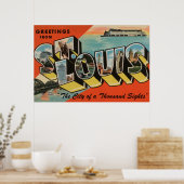 St. Louis, Missouri - Grote Letter Scenes 2 Poster (Keuken)