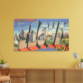 St. Louis, Missouri - Grote letterscènes Canvas Afdruk (Insitu (Woonkamer))