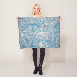 St. Louis, Missouri langs de Mississippi. Fleece Deken