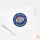 St. Louis Missouri Ovale Sticker (Envelop)