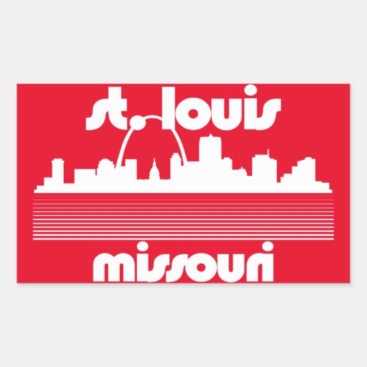 St. Louis Missouri Rechthoekige Sticker (Voorkant)