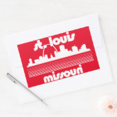 St. Louis Missouri Rechthoekige Sticker (Envelop)