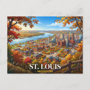 St. Louis Missouri Reizen Briefkaart
