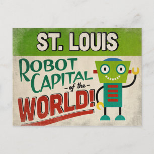 St. Louis Missouri Robot - Funny  Briefkaart