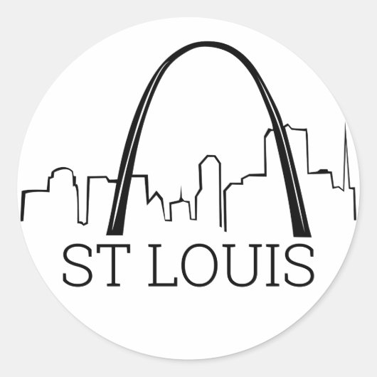 St. Louis, Missouri Ronde Sticker (Voorkant)