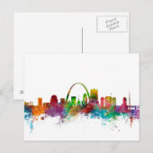 St Louis Missouri Skyline Briefkaart (Voorkant / Achterkant)
