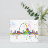 ST LOUIS, MISSOURI SKYLINE BRIEFKAART (Staand voorkant)