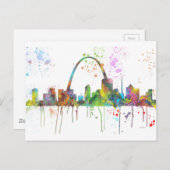 ST LOUIS, MISSOURI SKYLINE BRIEFKAART (Voorkant / Achterkant)