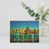St. Louis Missouri Skyline Briefkaart (Staand voorkant)