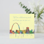 ST LOUIS, MISSOURI SKYLINE KAART (Staand voorkant)