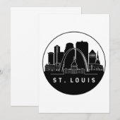 St. Louis Missouri Skyline Kaart (Voorkant / Achterkant)