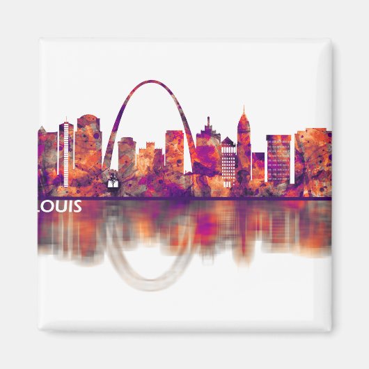 St. Louis Missouri Skyline Magneet (Voorkant)