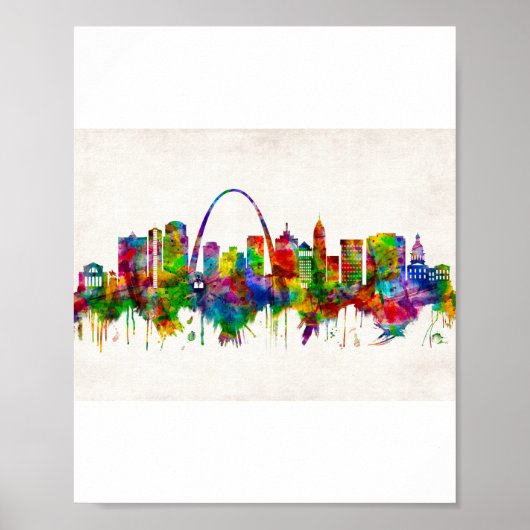St. Louis Missouri Skyline Poster (Voorkant)