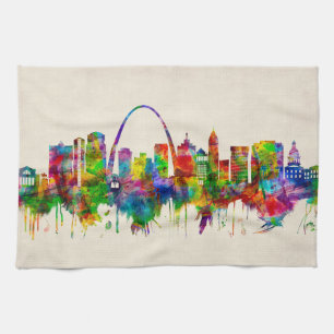St. Louis Missouri Skyline Theedoek