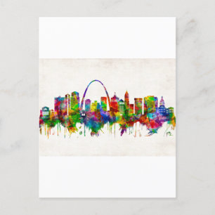 St. Louis Missouri Skyline Uitnodiging Briefkaart