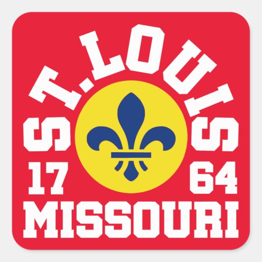St. Louis, Missouri Vierkante Sticker (Voorkant)