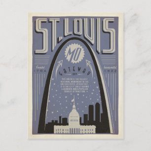 St. Louis, MO - Gateway City Briefkaart