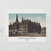 St. Louis MO, oud briefkaart stadhuis (Voorkant / Achterkant)