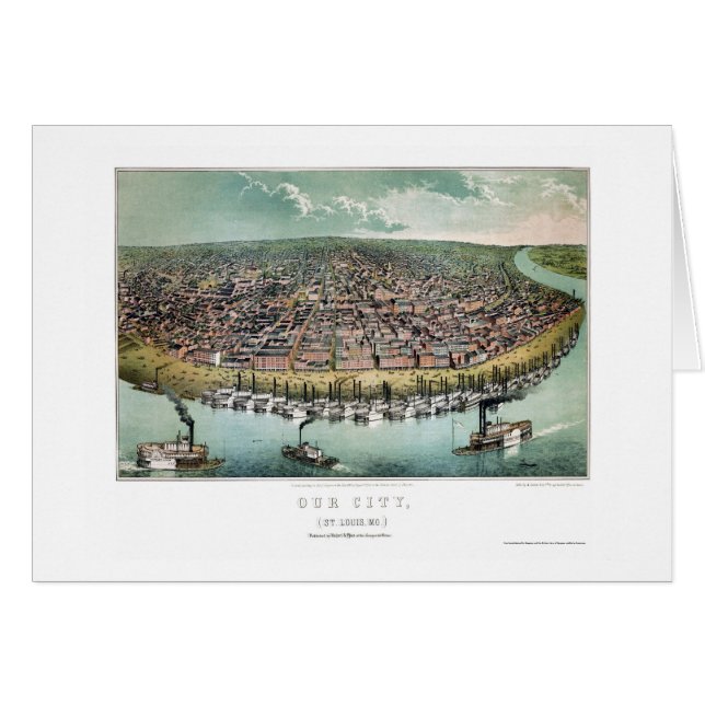 St. Louis, MO Panoramic Map - 1859 (Voorkant Horizontaal)