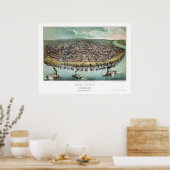St. Louis, MO Panoramic Map - 1859 Poster (Keuken)