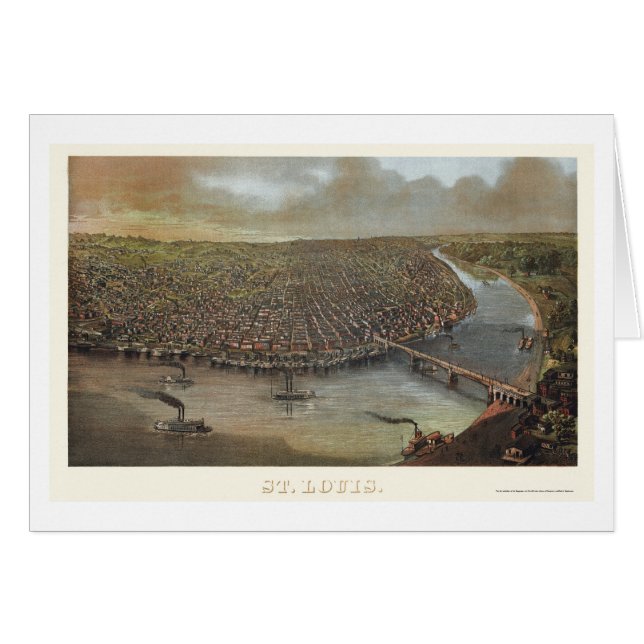 St. Louis, MO Panoramic Map - 1873 (Voorkant Horizontaal)