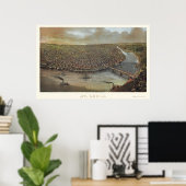St. Louis, MO Panoramic Map - 1873 Poster (Thuiskantoor)