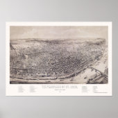 St. Louis, MO Panoramic Map - 1894 Poster (Voorkant)