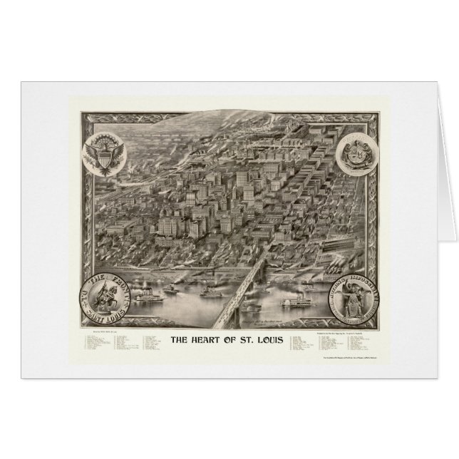 St. Louis, MO Panoramic Map - 1907 (Voorkant Horizontaal)