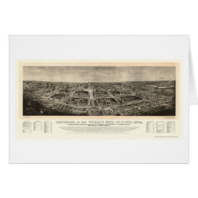 St. Louis, MO World's Fair Panoramic Map - 1904a (Voorkant Horizontaal)