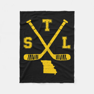 St. Louis Retro Grappige Hockey Sticks State Outil Fleece Deken
