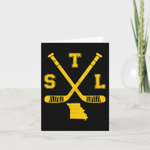 St. Louis Retro Grappige Hockey Sticks State Outil Kaart