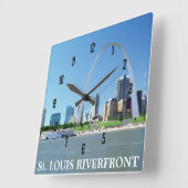 St. LOUIS RIVERFRONT Vierkante Klok (Hoek)