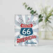 St Louis Route 66  Amerika Missouri Briefkaart (Staand voorkant)