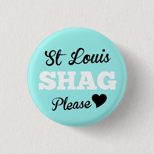 St Louis Shag Please Ice Ronde Button 3,2 Cm (Voorkant)