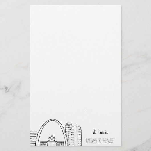 St. Louis Skyline Briefpapier (Voorkant)