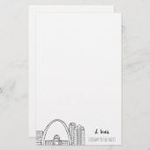 St. Louis Skyline Briefpapier (Voorkant / Achterkant)