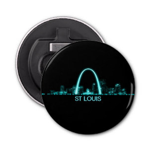 St Louis Skyline Button Flesopener