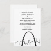 St. Louis Skyline CityScape Uitnodiging voor een b (Voorkant / Achterkant)