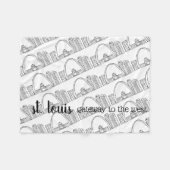 St. Louis Skyline Fleece Deken (Voorkant (Horizontaal))