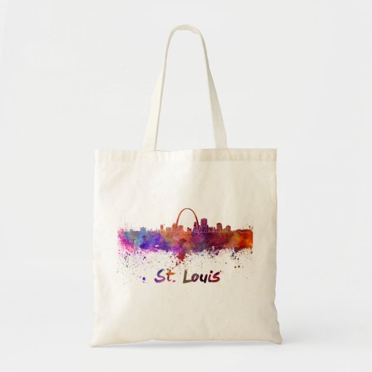 St. Louis skyline in waterverf Tote Bag (Voorkant)