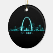 St Louis Skyline Keramisch Ornament (Links)
