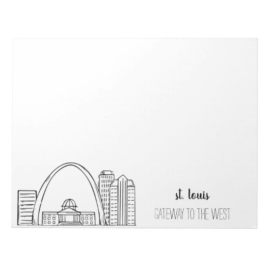 St. Louis Skyline Notitieblok (Voorkant)
